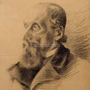 Risto Pejatović, Portret starca, olovka na papiru