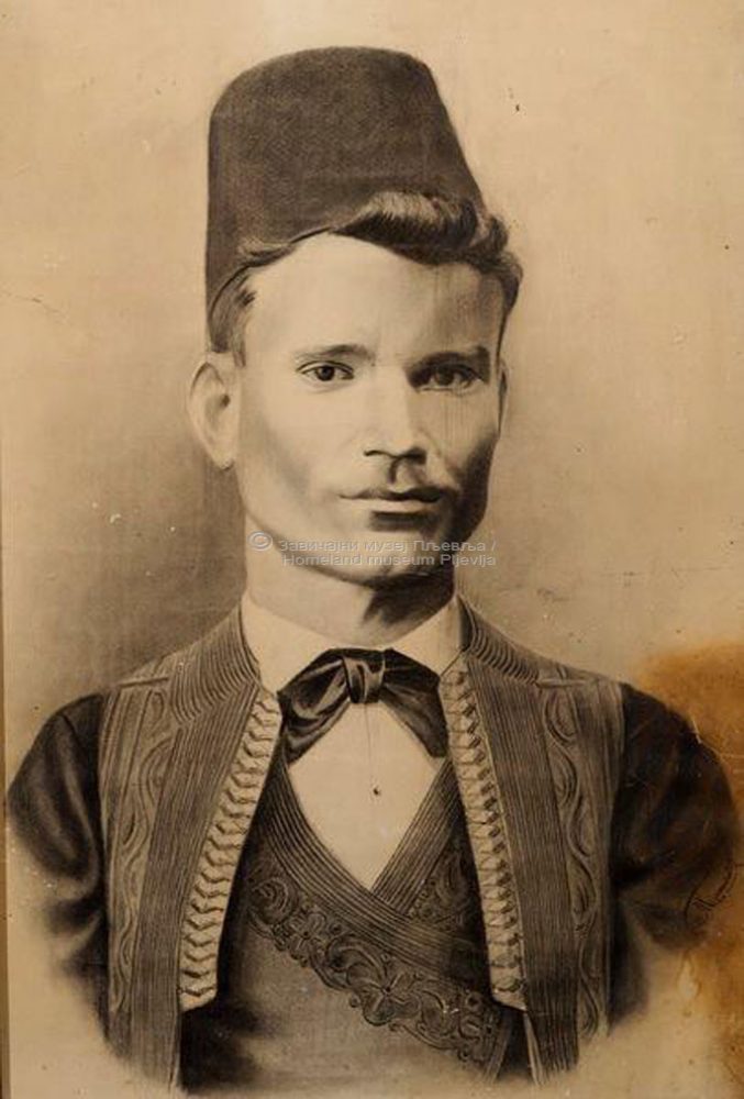 Tanasije Pejatović, Portret Steva Leovca, ugljen na papiru